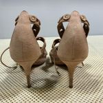 Aquazzura Firenze Suede Leather Pointed Toe Lace Up Pumps Heels 39 (US 9) Tan Size 8 Photo 3