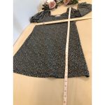 Loft  Small Cozy Square Neck Shift Dress Black White Pullover Stretch Long Sleeve Photo 8