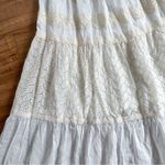 Anthropologie Hale Bob Cabana Eyelet cream Resortwear maxi dress vacation beaded Photo 4