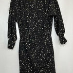All in Favor Black Cream Speckled Long Sleeve Dress Size S Photo 0