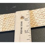 Chico's  Womens Large Powder Exotic Leather Belt Animal Print Western‎ Office NEW Photo 4