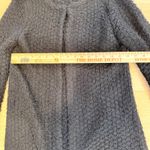 Adrianna Papell  Fuzzy Cardigan Sweater Black Open Front Boucle Knit Medium M Photo 5