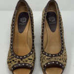 Yellow Box  Animal Print faux fur  Wedges Size 8 Photo 0