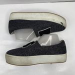 Zara Woman Size 9 Sneakers YEAH Slip On Black Metallic Platform Canvas Casual Photo 3