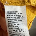 prAna Summer Fun Top Golden Mustard Crop Button Front Athleisure Travel Small Photo 9