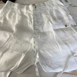 Bella Dahl  White Linen Pleated Cargo Pants Size Medium Minimalist Casual Photo 10
