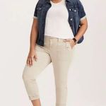 Torrid  twill military Beige Cropped Pants SZ:22 Photo 2