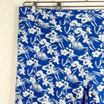 Avenue Plus Size 26 Shorts Blue White Hibiscus Floral Print Tropical 13 Inch 138 Photo 2