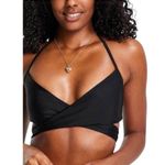 Aerie NWT Stylish Wrap Around Criss Cross Halter Bikini Top Black Size Small Photo 12