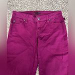 Tripp NYC  Daang Goodman Burgundy Skinny Jeans Pants Punk Goth Skull Button Sz 0 Photo 1