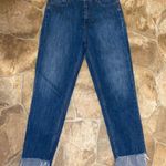 Sézane Sezane Brut Sexy High Rise Straight Leg Raw Frayed Step Hem Blue Jeans, Size 26 Photo 2