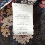 Anthropologie First Monday Top Womens M Black Floral Cinch Front Boho Cottage Photo 5