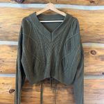 Zaful  Green Cable Knit Sweater Photo 2