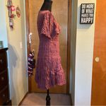 Love Riche  mauve short sleeve crinkle midi dress size S boho casual summer Photo 1