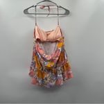 Cupshe  Pink Purple Yellow & White Pastel Floral Halter Swimsuit Top‎ Size XL NWT Photo 1