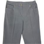 St. John Gray Dress Pants Trousers, Size 10 Fall Knit Pants Office Trousers EUC Photo 2