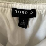 Torrid  Midi Textured Cotton Tiered Dress Size 4X White Summer Vacation Beach‎ Photo 5