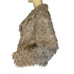 PICADILLY BEIGE & BLACK EYELASH FRINGE BLAZER (L) Size L Photo 3