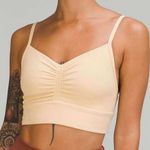 Lululemon  Nulu Front-Gather Yoga Bra Light Support B/C Cup Prosecco Beige Size 8 Photo 0