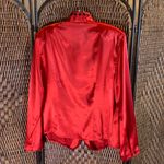Vintage Susan Hutton Red Satin with Black Embroidery Shirt Size M Size M Photo 3