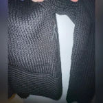 By design‎ women’s modern graffiti black knit zip sweater with pockets size xl Photo 4