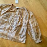 Universal Threads Universal Thread Yellow Plaid, 100% Cotton, Puffy Sleeve Shirt, Size M Photo 12