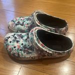 Crocs women’s multi colors lined clog sandals size 10 . Photo 1