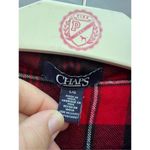 CHAPS  Red And Black Plaid Button Up Shirt Woman’s Large Photo 4