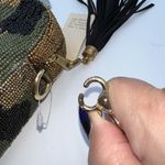 Moyna Fully Beaded Satin Back‎ Camouflage Skull Crossbody Gold Photo 5