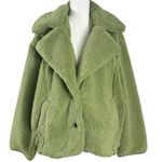 Free People Large Fur Joplin Cozy Jacket Sweet Pistachio Chunky Teddy Oversized Photo 4