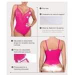 NWT Popilush Hot Pink Lace Shapewear Bodysuit Tummy Control XXL Photo 2