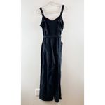 Paige Emma Sleeveless Sweetheart Neckline Belted Wide Leg Jumpsuit Black Large Photo 4