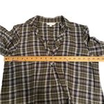 a glow  | Maternity Grey or Green Plaid Flannel Top Medium Photo 4