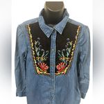Holding Horses  Embroidered Western Button Up Shirt Womens Size 6 Boho Cowgirl Photo 5