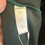 Halara  V Neck Crossover Bishop Long Sleeve High Low Flowy Velvet Midi Dress L Photo 4