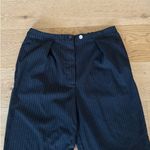 Free People Trousers Tyler Pinstripe Size L Black White Photo 1