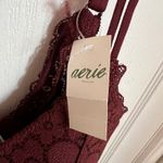 Aerie  Lace Bralette Wireless Bralette Burgundy Size 32C New with Tags Photo 2