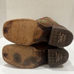 Valeria Boots Brown Square Toe Embroidered Rose Cowboy Western Boots Size 7 Photo 7