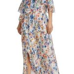 Tanya Taylor NWT  lorena dress maxi size 4 floral white blue pink orange C9 Photo 0