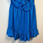 One 33 Social Dress Bright Blue Ruffle Surplice V Neck Mini Dress Sz 8 NWT Photo 7