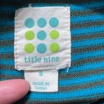 Title Nine Sweater Dress Small Teal Synergy Striped Mockneck Long Sleeve Stretch Photo 10