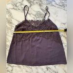 All in Favor NWOT  Lace Trim Cami Tank Top Grey Small double lined front Photo 4