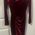 Cameo  Velvet Burgundy Dress Photo 0
