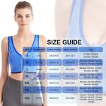 Seamless Comfortable Sports Bralette Blue Size 3X Photo 6