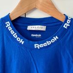 Sandro x Reebok Logo Top Short Sleeve T-Shirt, Royal Blue Graphic Tee sz. S Photo 14