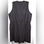 Old Navy Black Sleeveless Zip-Front Stretch Tech Cargo Romper Photo 1