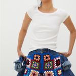 Farm Rio  Ultra High-Rise Crochet Denim Shorts Photo 1