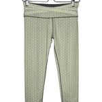 Luxy Activewear Sage Green Medallion Print Criss Cross Waist Capri Leggings Size 6 Photo 0