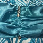 Taboo TEAL MULTI ANIMAL PRINT EMBELLISHED WAIST MAXI DRESS 9/10 Photo 2