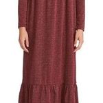 Betsey Johnson Sparkle Metallic Rib Midi Dress Wine Size S NWT Photo 0